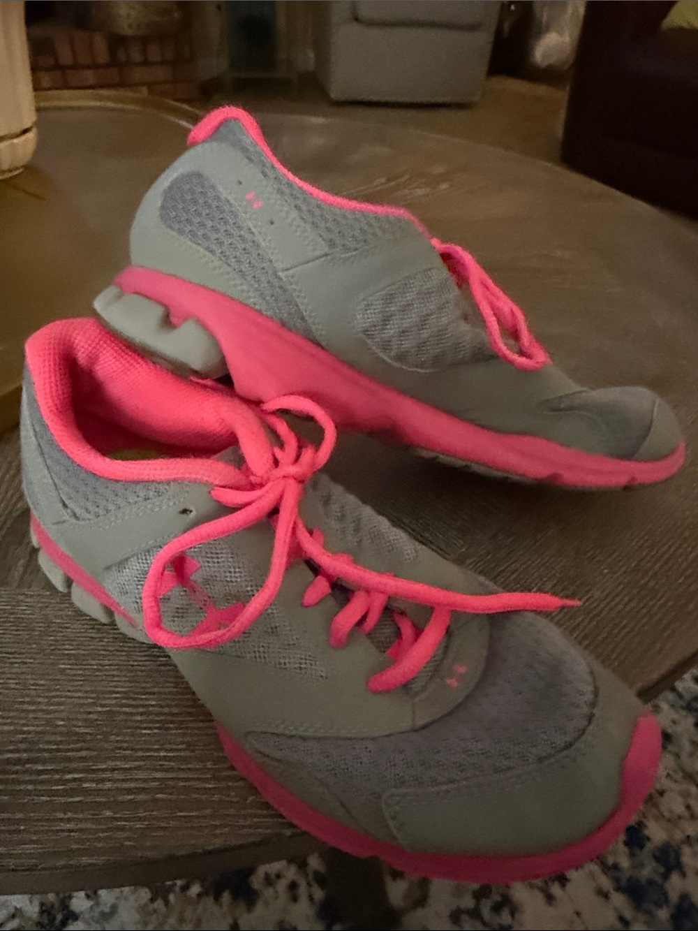 Under Armour Gray and Hot Pink Women's Athletic Sneakers